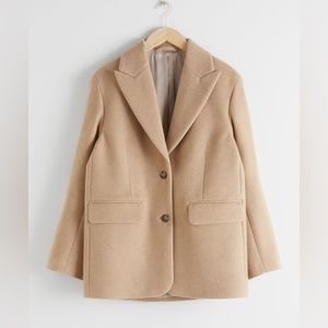 & Other Stories Oversized Wool Blend Tailored Blazer